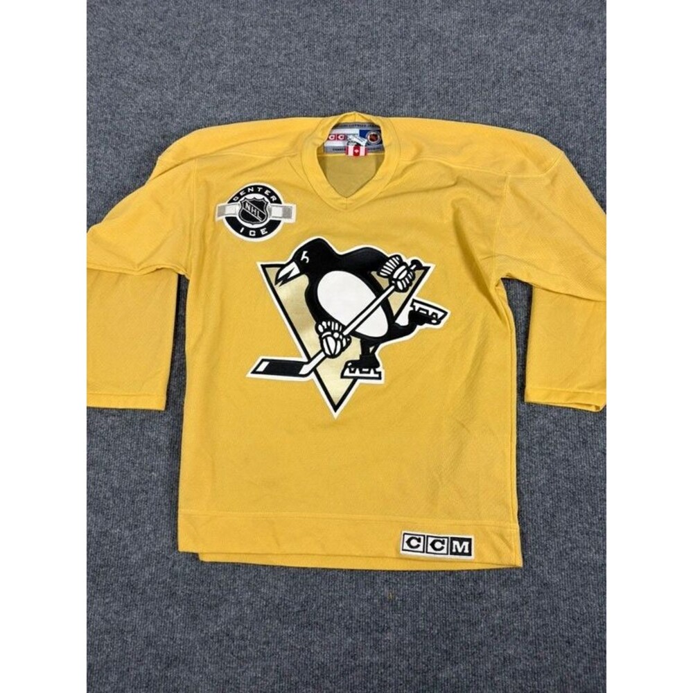 CCM Pittsburgh Penguins NHL Jersey Gold – Blokecore Y2K Streetwear Youth L/XL